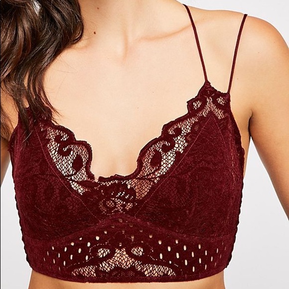 Free People Other - Free people adella Flocked Velvet bralette